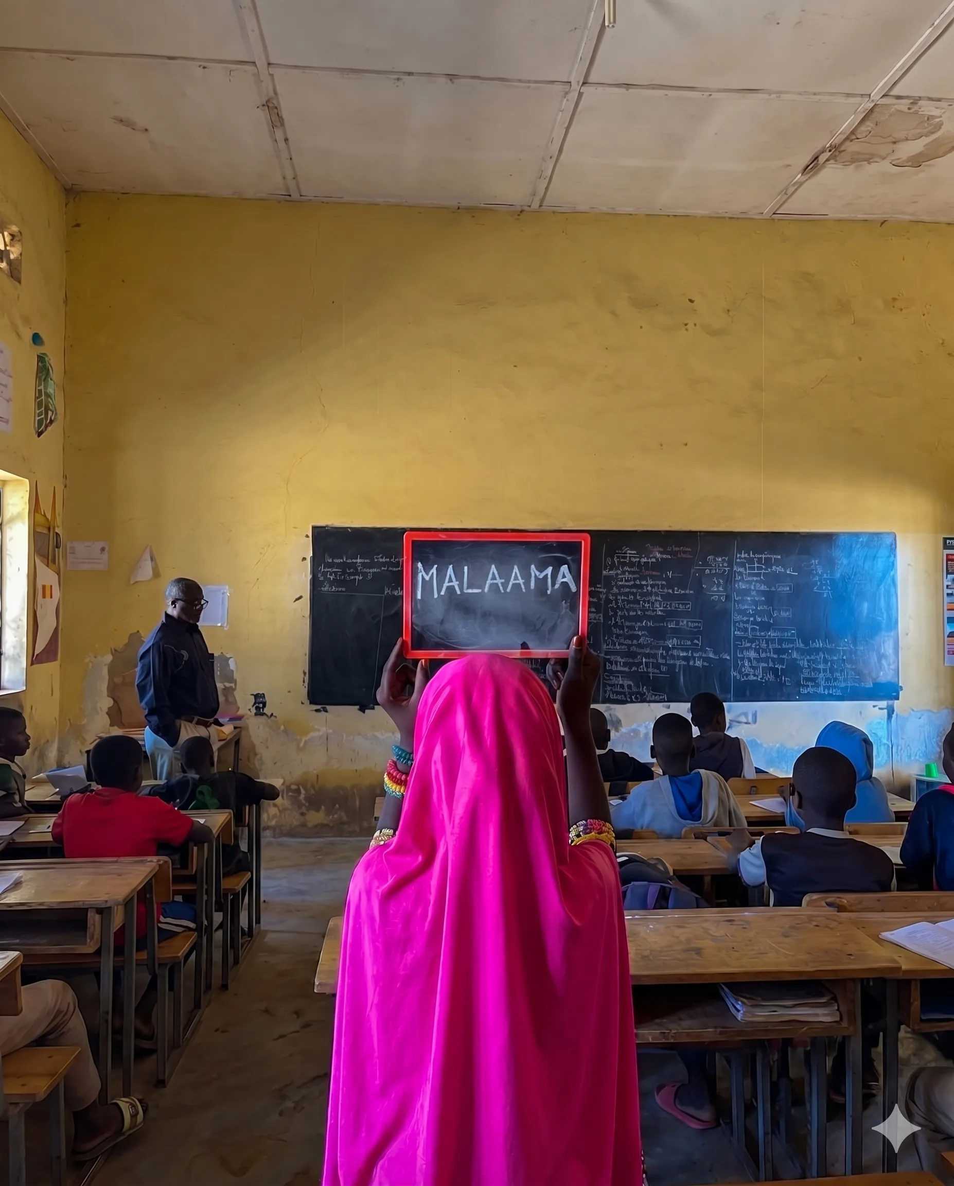 Jeune fille mauritanienne étudiante